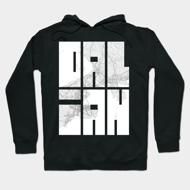 Dalian, Liaoning, China City Map Typography - Light Hoodie by deMAP Studio